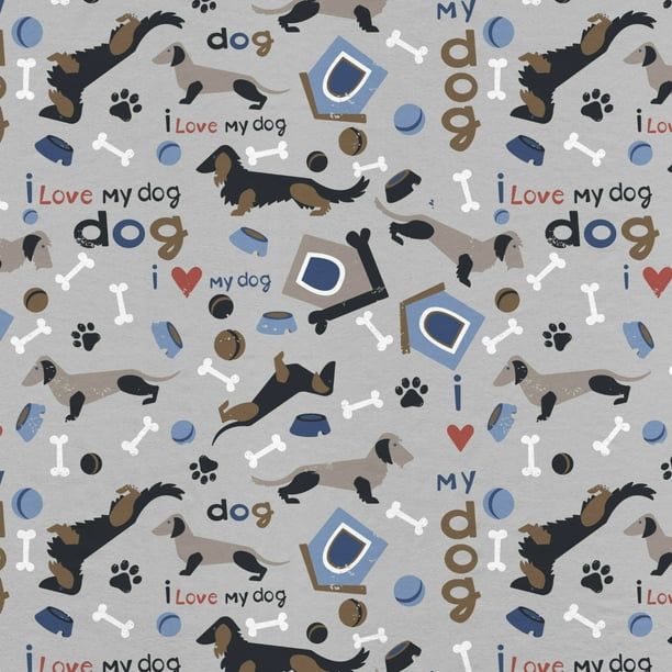 Dog Essentials Flannel Fabric 1 yard